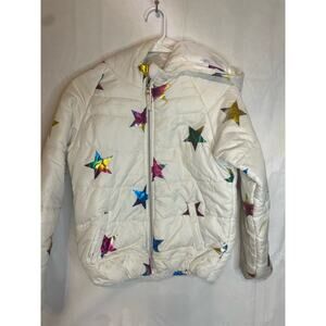 R 1881 by Rothschild Girls White Puff Coat Stars GUC